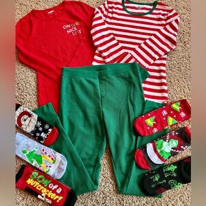 Festive Red and Green Pajama Set